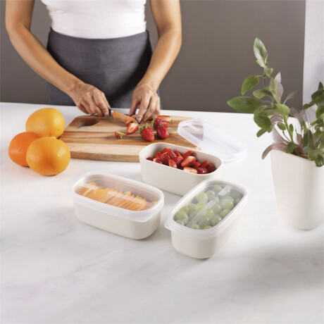 Recipiente Tupper en Plastico Resistente con Tapa Transparente Tramontina 650ml Arena