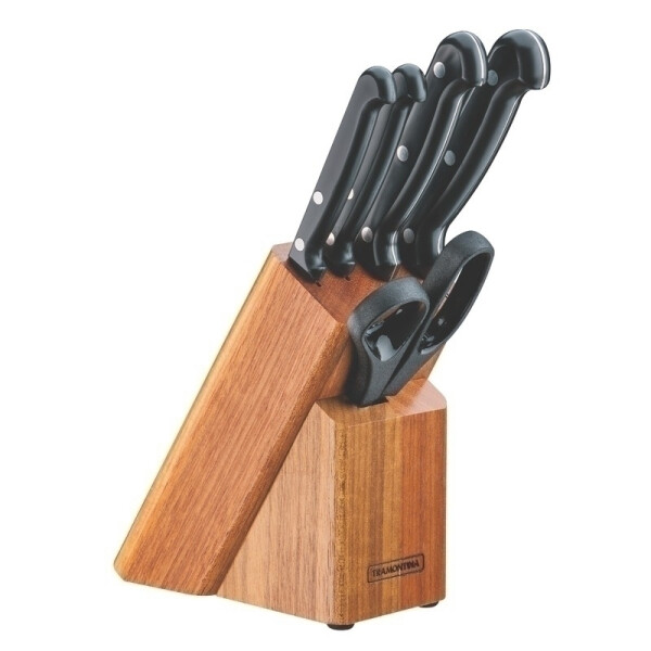 Juego de cuchillos y tijera con taco, modelo ULTRACORTE -TRAMONTINA FER04949