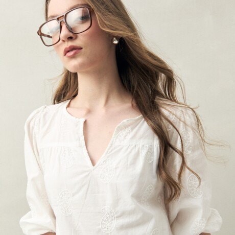 VESTIDO BULGARO Blanco