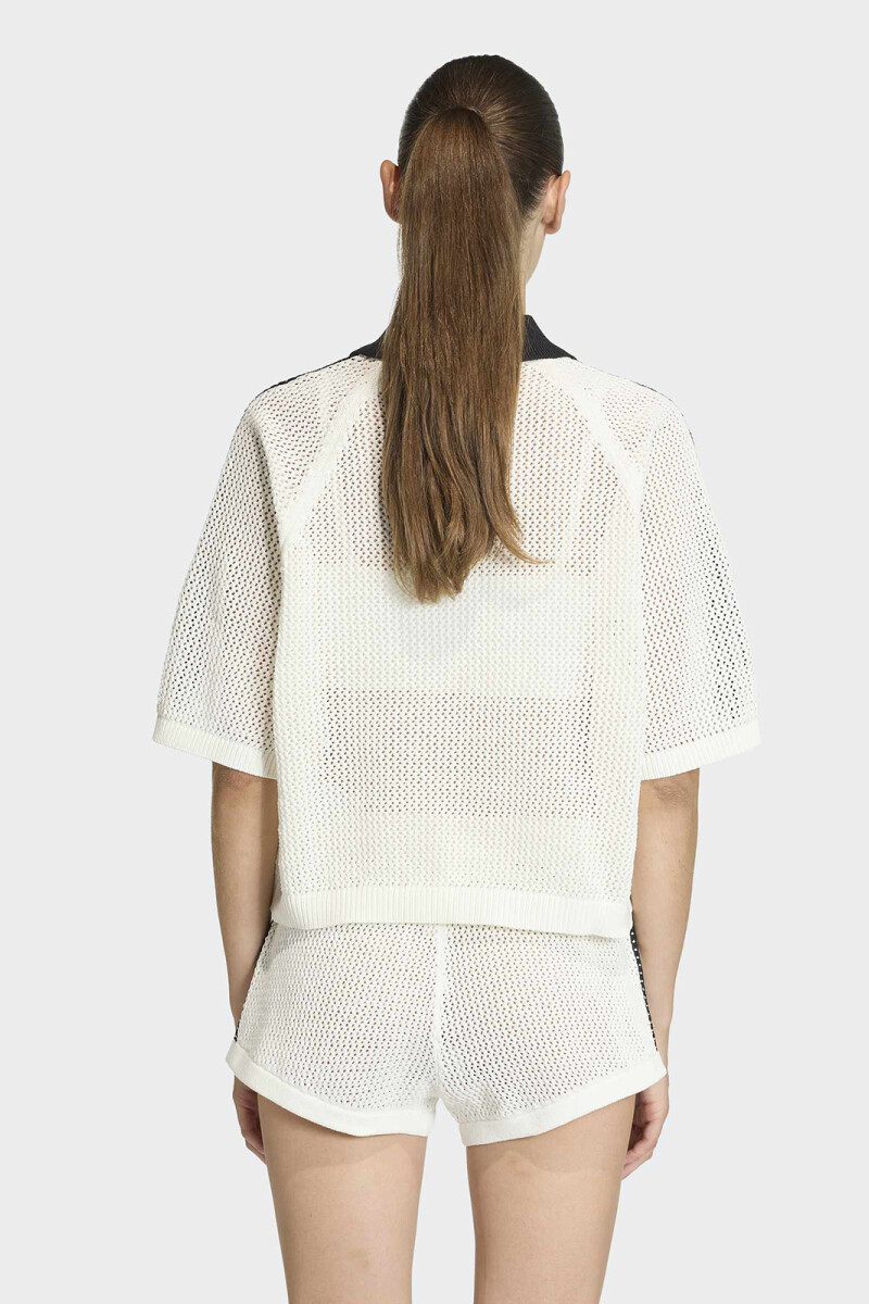 CROCHET POLO Blanco