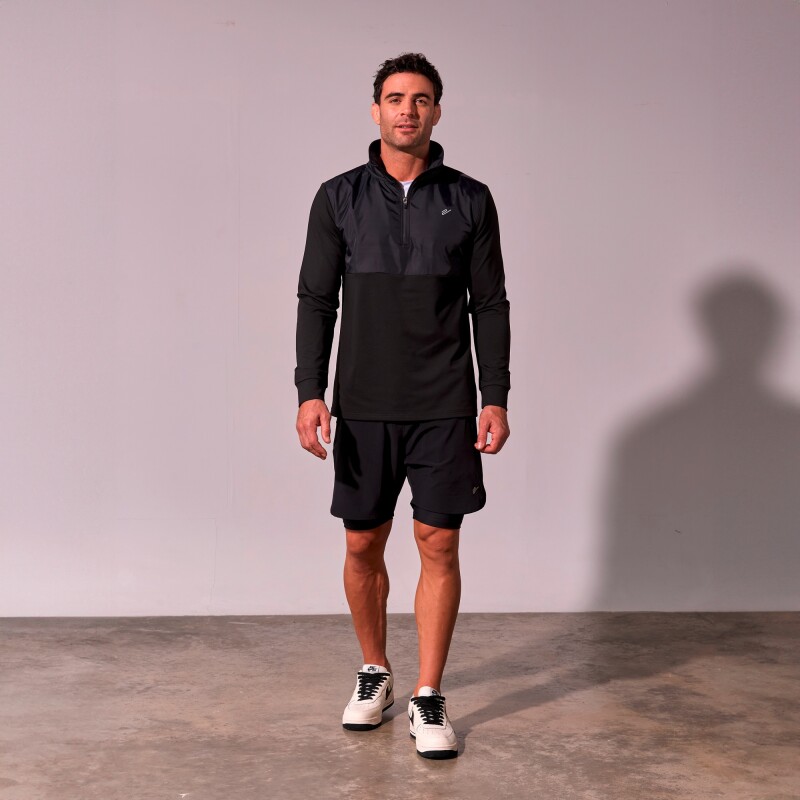Abrigo Sweat 1/4 Zipper Louis de Hombre Negro
