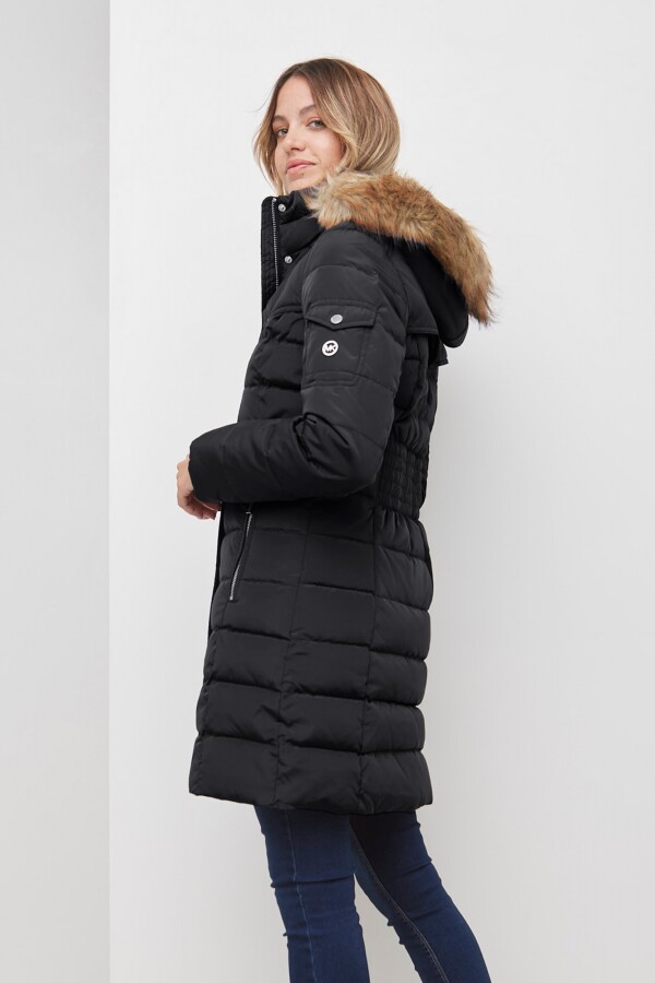 Campera Plumas Larga NEGRO