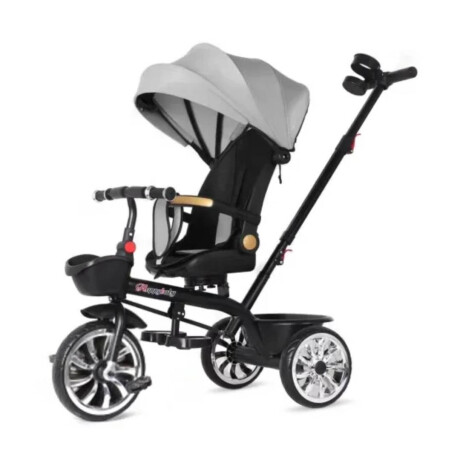 Triciclo con tutor gira 360° Negro con gris