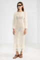 FRINGES DRESS Cream