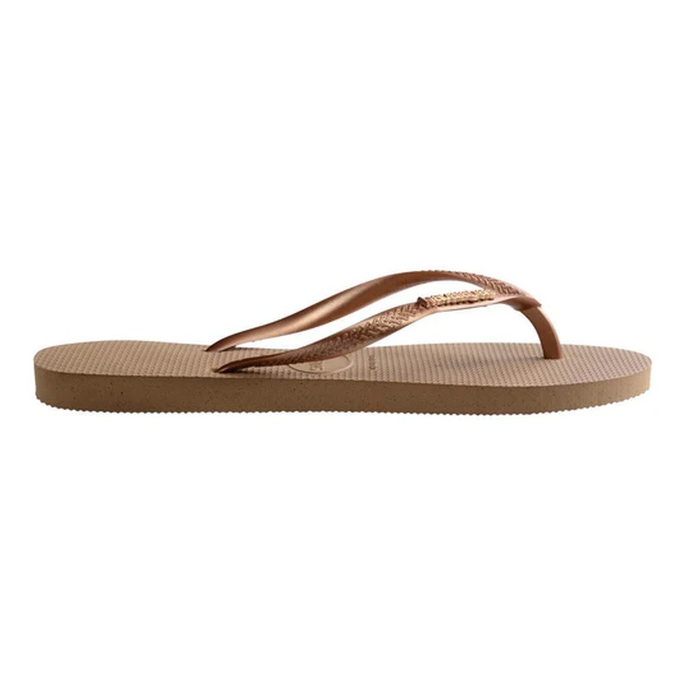 Sandalias Havaianas Slim Logo Metallic Mujer Rose Gold