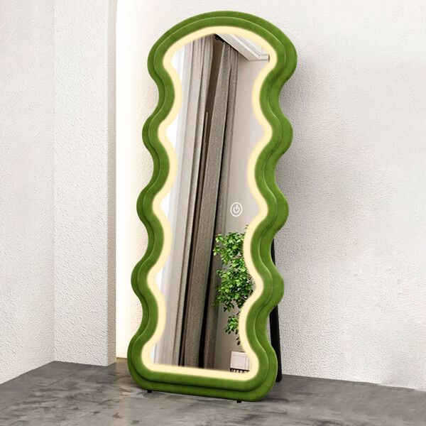 Espejo Ondulado Con Luz Led Led-m-01 VERDE