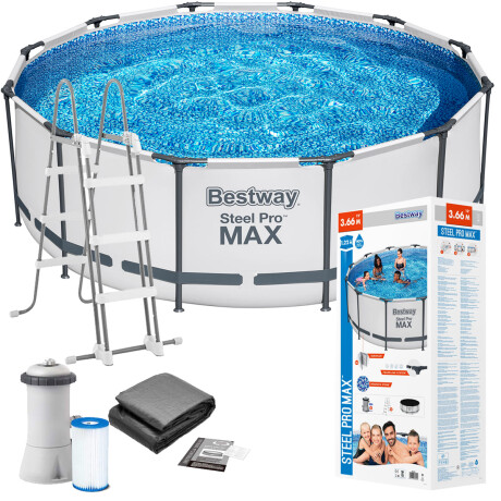 Piscina Bestway Estructural 10250 L 366x122 + Bomba Bsw056420
