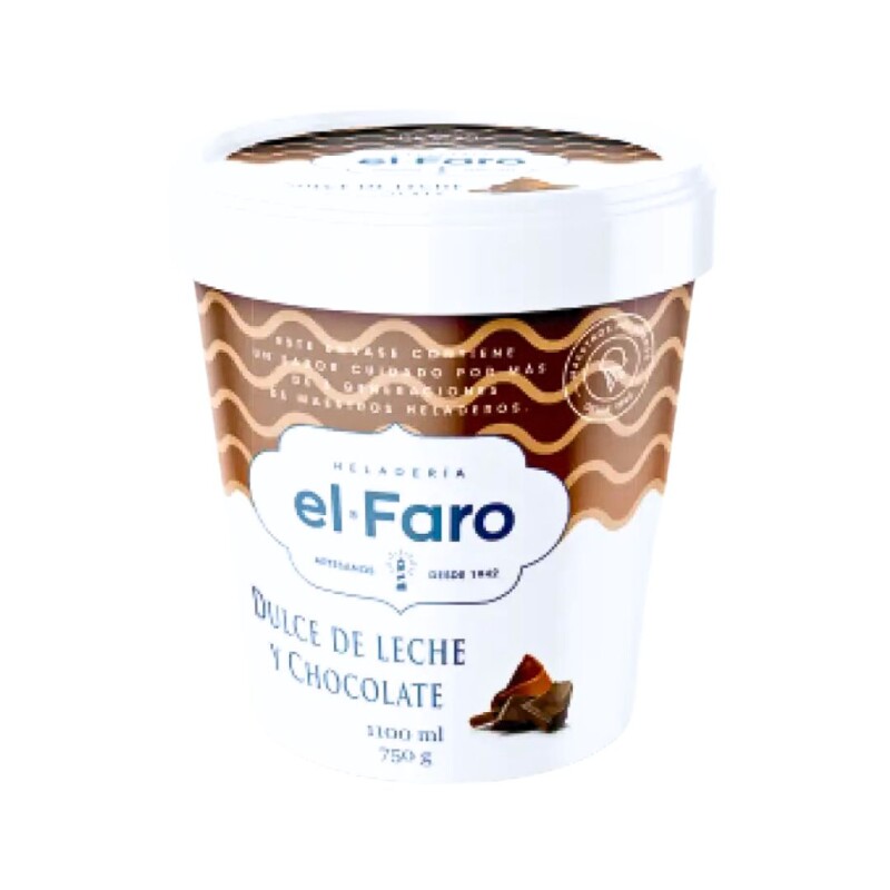 Helado El Faro Chocolate y DDL - 1,1 lt Helado El Faro Chocolate y DDL - 1,1 lt
