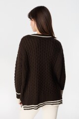 Sweater Preppy Crudo/Marron