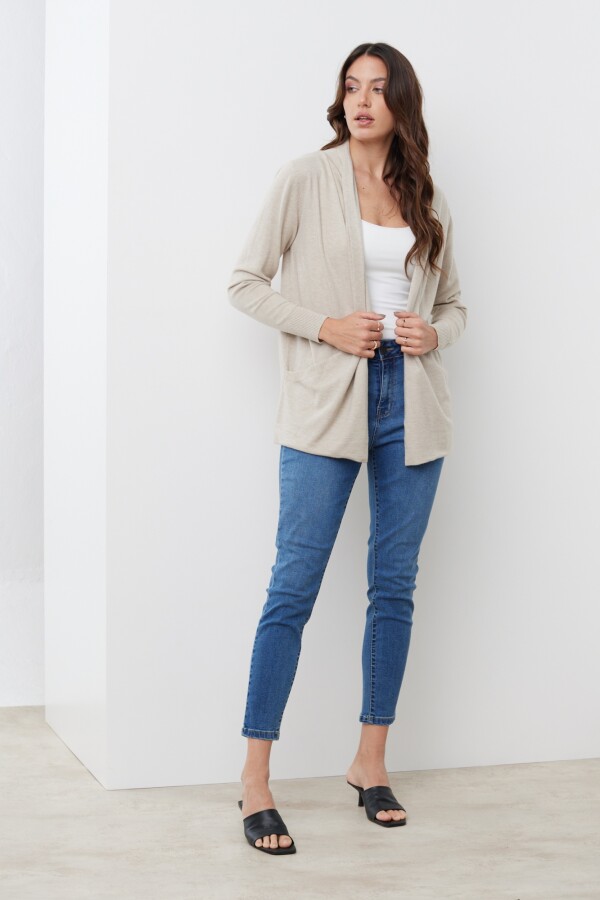 Cardigan Bolsillos BEIGE