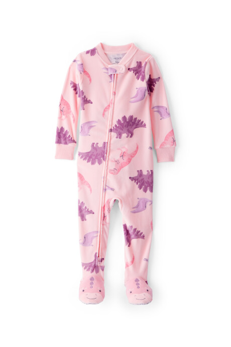 Pijama una pieza de micropolar, con pie, diseño dinos Sin color