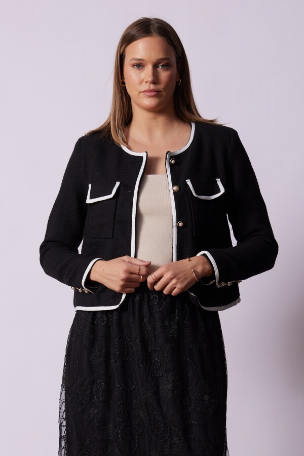 Chaqueta Tweed NEGRO/BLANCO