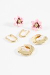 Set caravana flor y aros dorado
