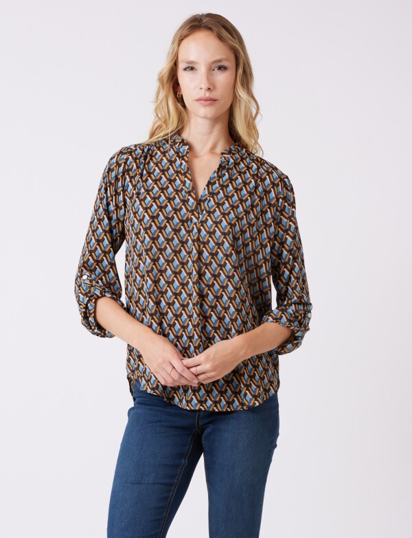Blusa Rombos MULTI/MARRON