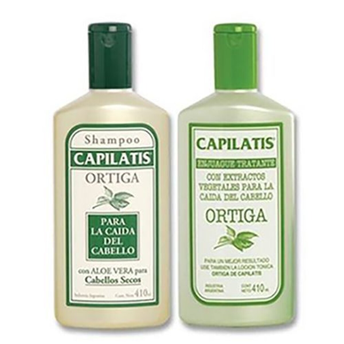 Shampoo Capilatis Ortiga Cabello Seco 410ml+ Acondicionador 