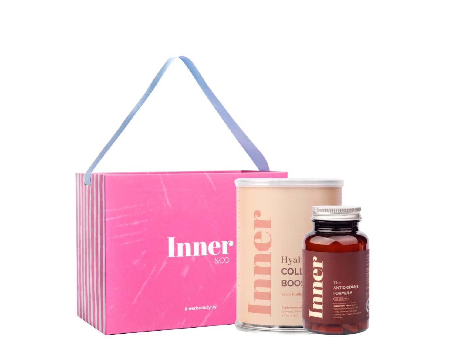 KIT INNER BOX – Hyaluronic Collagen Booster 300g + The Antioxidant Formula 