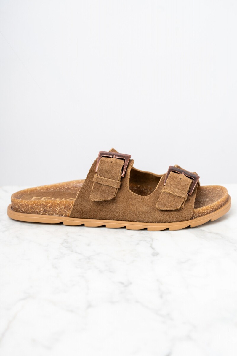 Sandalia Gamuza Camel