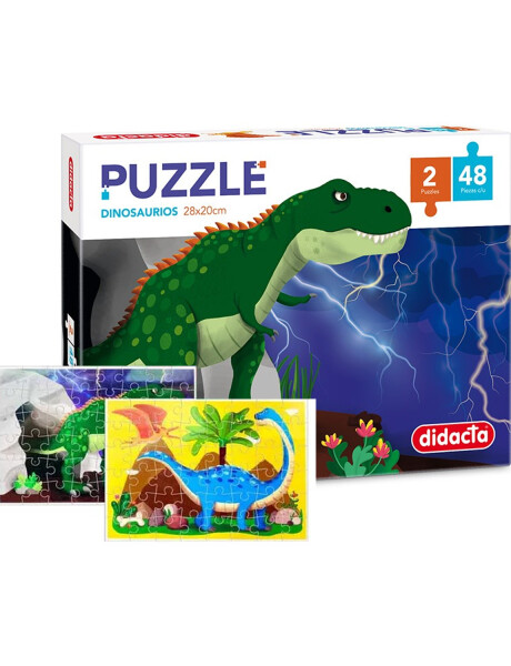 Set de 2 puzzles Didacta de Dinosaurios 48 piezas Set de 2 puzzles Didacta de Dinosaurios 48 piezas