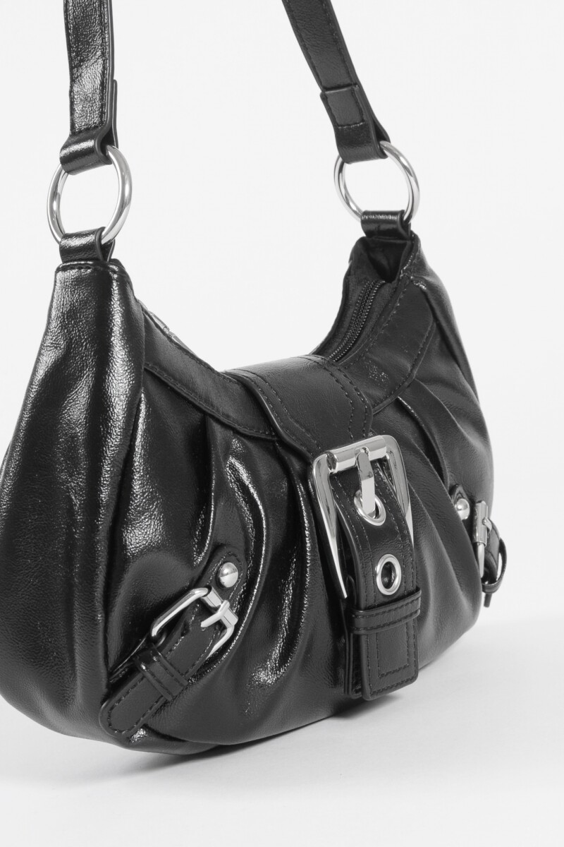 Cartera de hombro hebilla negro