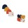 Pack de 4 gorros y 4 mitones algodon Blue fox