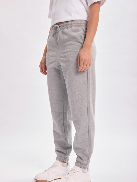 Pantalón deportivo jogger Gris Melange Claro