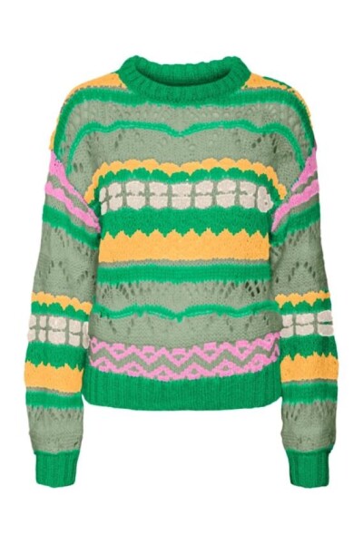 Sweater Rhapsody Mezcla De Tejidos Bright Green