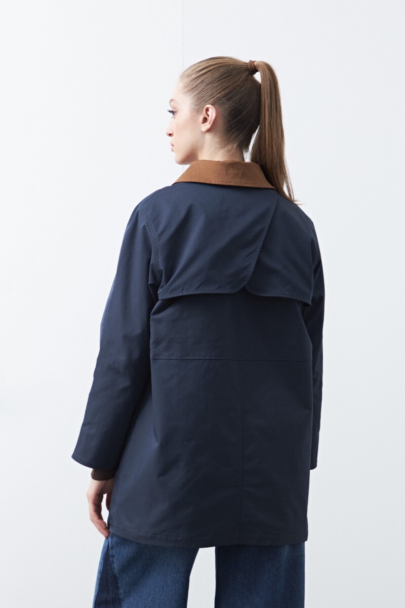 TRENCH SOLENE Azul Marino