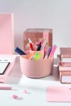 Organizador giratorio 360º de escritorio ibi craft tendance - rosado Organizador giratorio 360º de escritorio ibi craft tendance - rosado