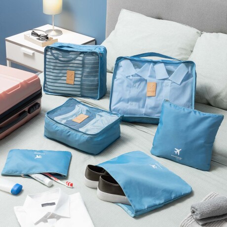 SET ORGANIZADOR 6PCS POLIESTER AZUL V0103062