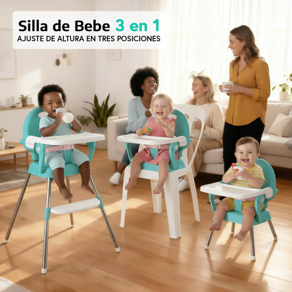 Silla De Bebe Para Comer Plegable Asiento 3 En 1 Arnes Cinturon Seguridad 3 Puntos Imback Color Turquesa Silla De Bebe Para Comer Plegable Asiento 3 En 1 Arnes Cinturon Seguridad 3 Puntos Imback Color Turquesa
