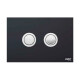Boton Pulsador Negro Mate Para Cisterna Tropea Doble Descarga Botones Redondos Valsir