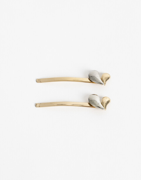 Horquillas con Accesorios Metal Set De Horquillas Biplating - Combinacion Bicolor