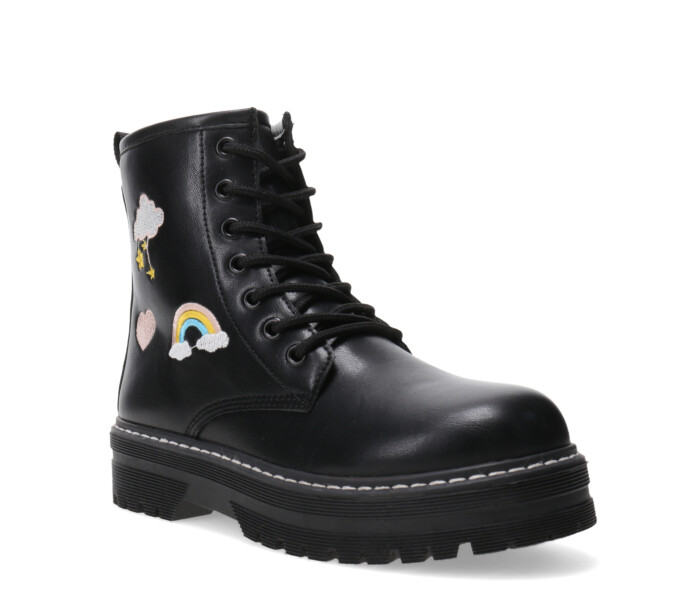 Botas de Niña MINI Miss Carol LEAVEN acordonada Negro