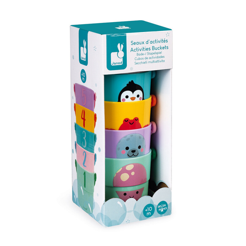 Set x5 baldes con agujeros para bebés Set x5 baldes con agujeros para bebés