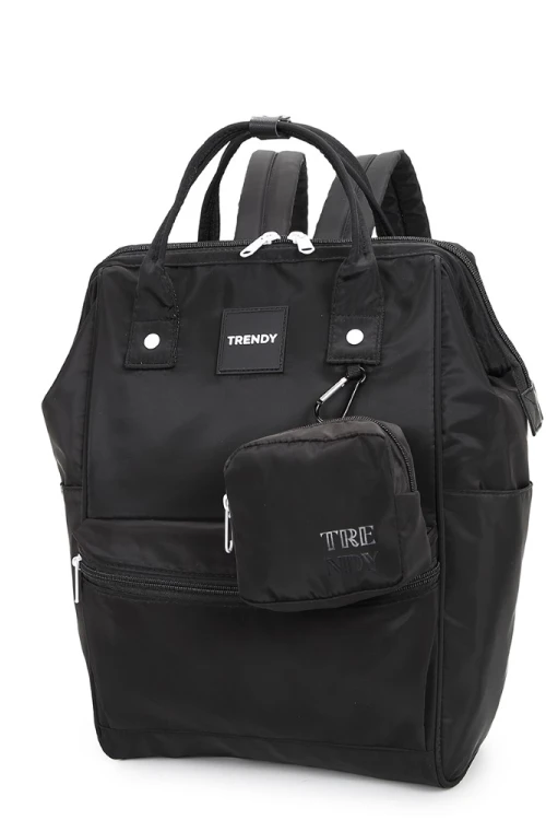 Mochila multicierres con monedero Negro