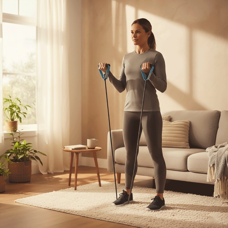 Banda Elástica Resistencia Suave Reebok Celeste