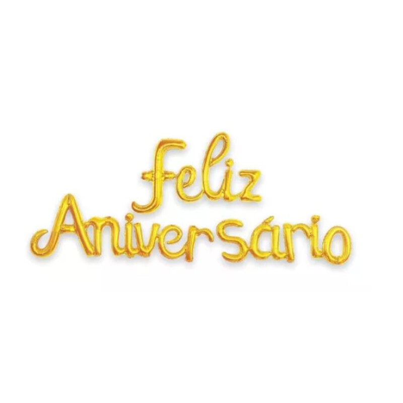 Guirnalda Feliz Aniversario Inflable Dorado