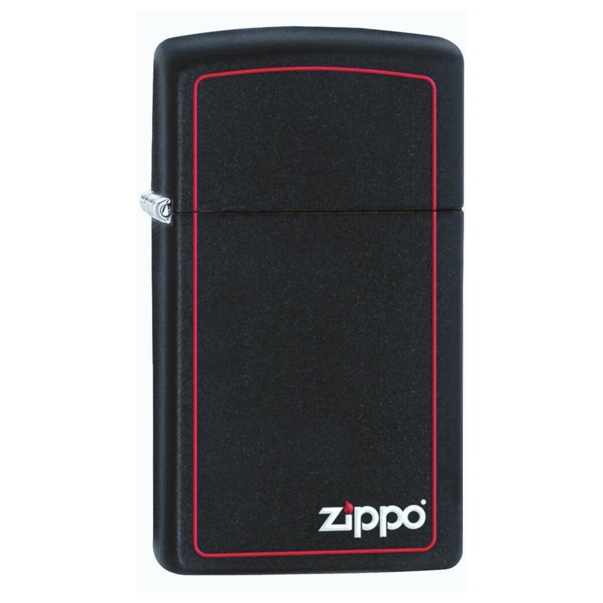 Encendedor Zippo Slim negro mate con logo - 1618ZB 