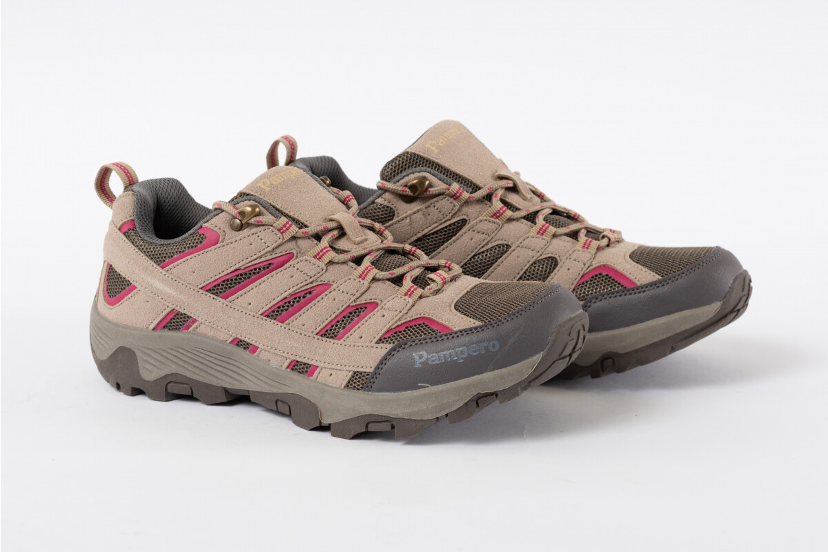 ZAPATO TREKKER Beige/rojo