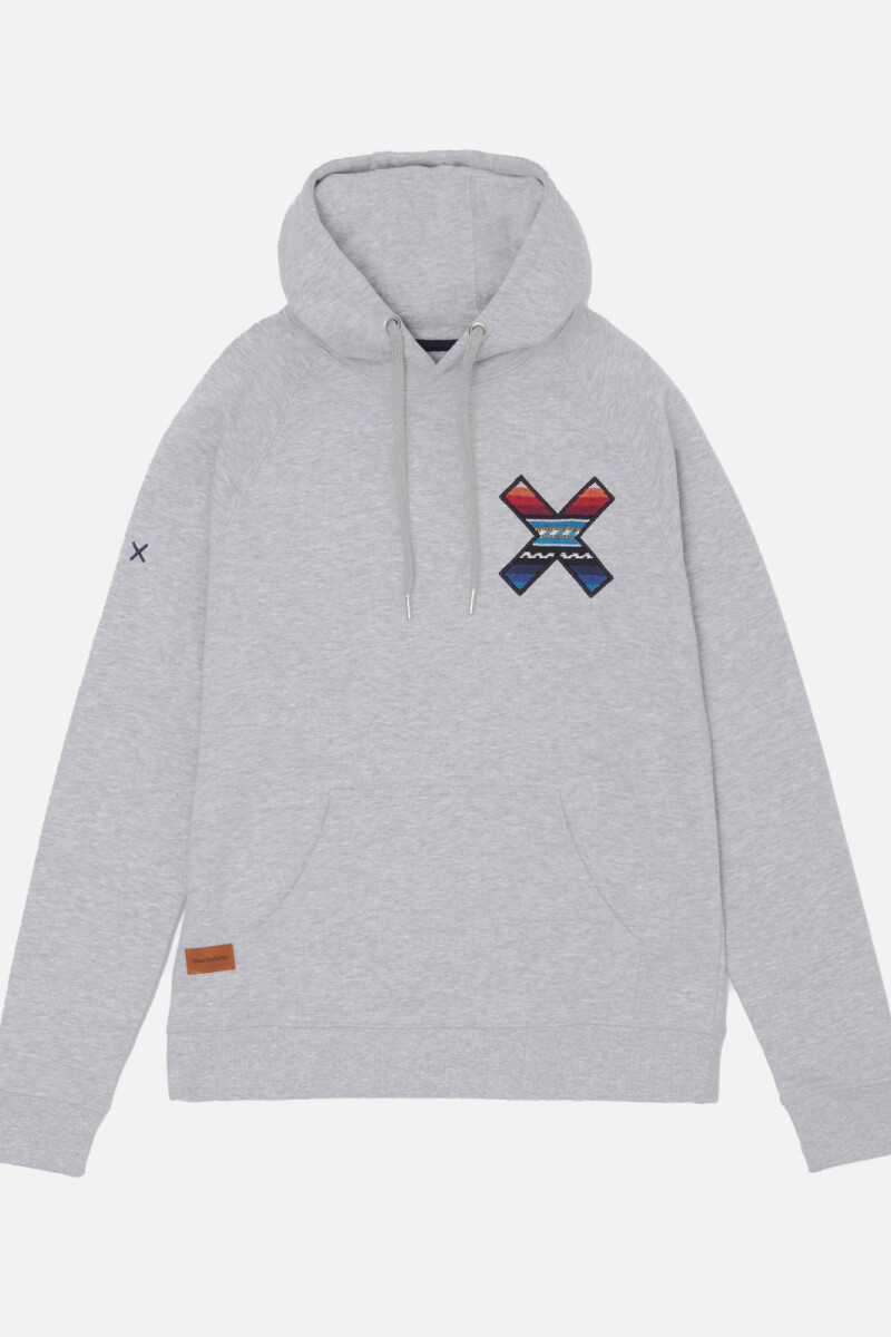 Hoodie Blue Banana Gris