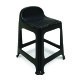 Banquetas x6 con respaldo apilable resistente NEGRO