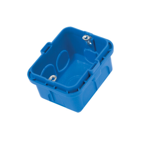 Caja plástica azul para embutir 2X2" C10204