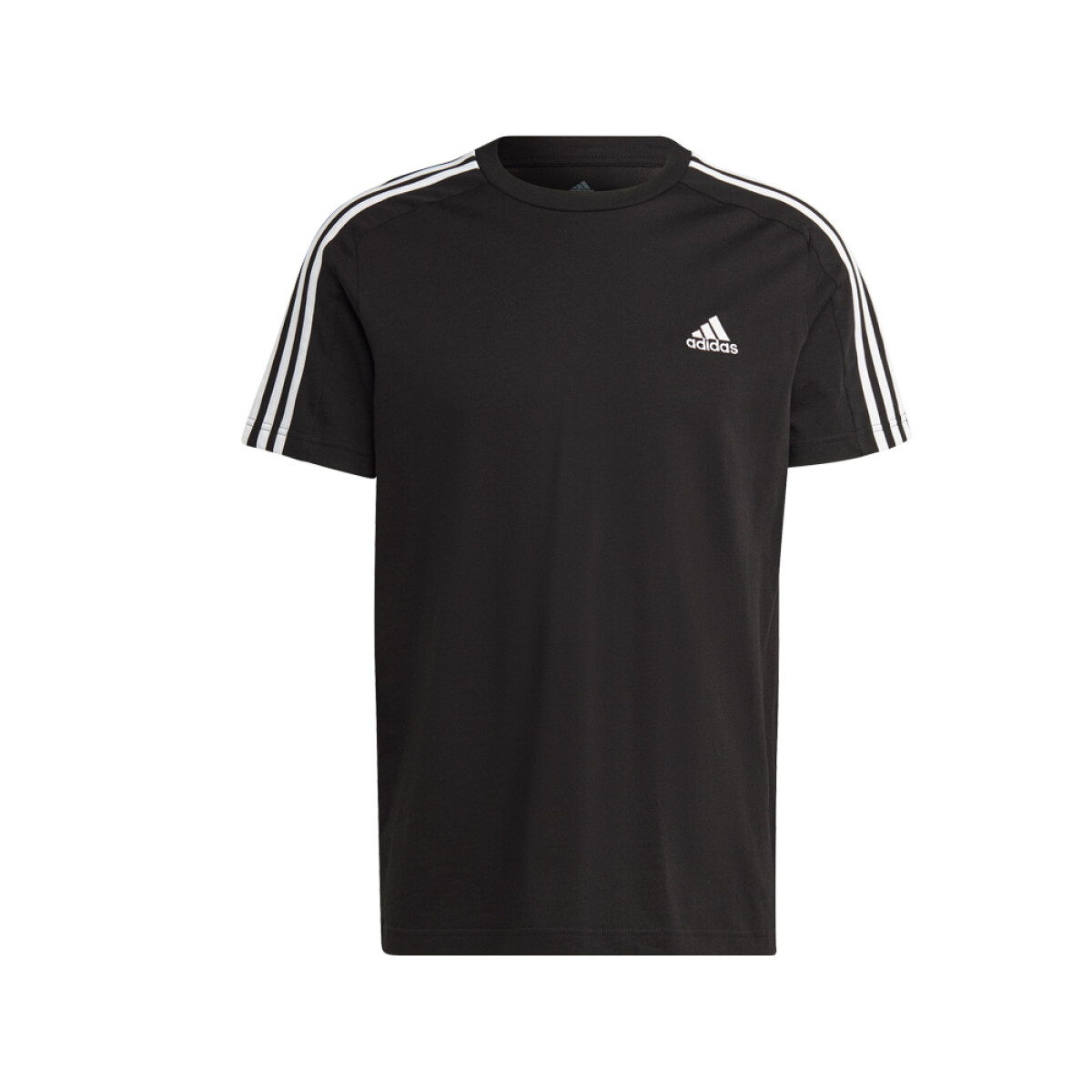 REMERA adidas ESSENTIALS SINGLE JERSEY - BLACK/WHITE 