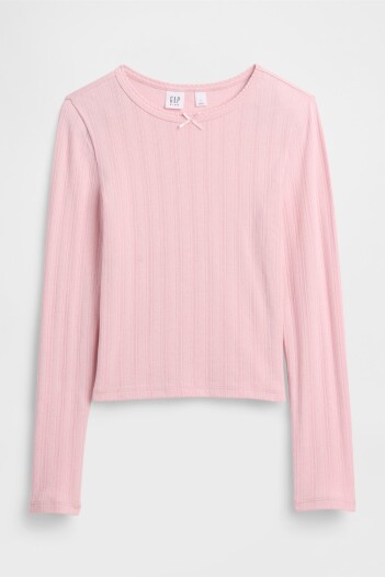 Remera Rib Niña Pure Pink