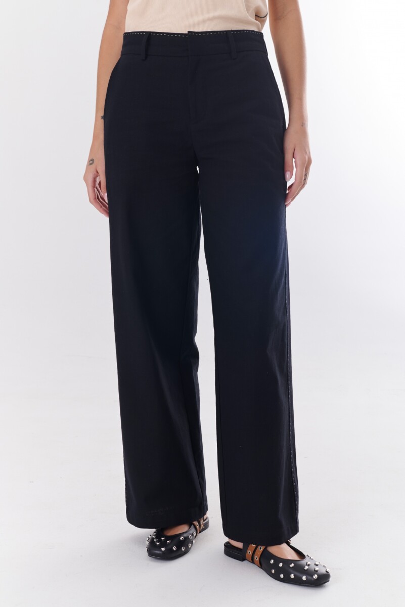 PANTALON LINO PIA - NEGRO 