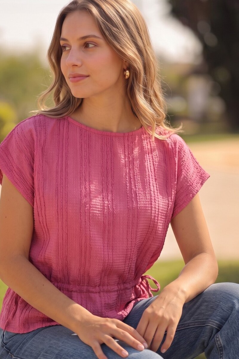 Blusa Casual. Rosa