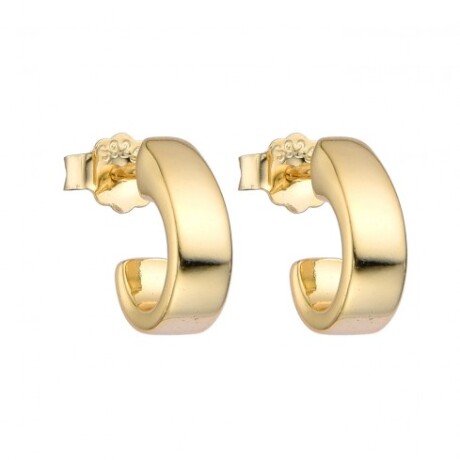 Par de aros de plata 925 con bsño de oro amarillo. Par de aros de plata 925 con bsño de oro amarillo.