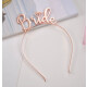 Vincha Metalizada Bride Rosa Oro