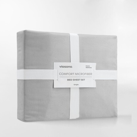 FUNDA DE DUVET MICROFIBER GRIS CLARO - 2 PLAZAS