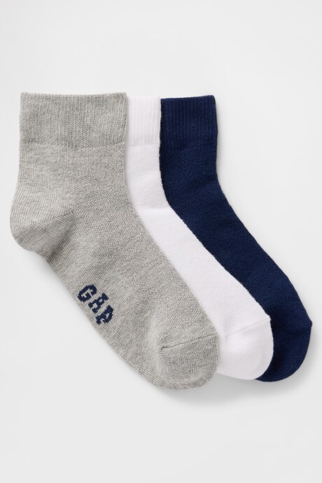 Medias Logo Gap Pack X3 Niño Tapestry Navy